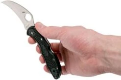 Spyderco Tasman Salt 2 C106PBK2 Plain Edge Pocket Knife, Black -Chic Knife Store SPC106PBK2 08 spyderco spc106pbk2 08
