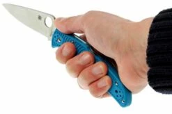 Spyderco Endura 4 Blue C10FPBL Pocket Knife -Chic Knife Store SPC10FPBL 07 spyderco endura 4 blauw spc10fpbl d7