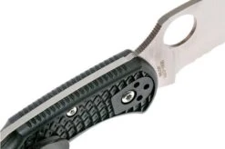 Spyderco Delica 4 Wharncliffe C11FSWCBK Serrated Pocket Knife -Chic Knife Store SPC11FSWCBK 06 spyderco spc11fswcbk 06