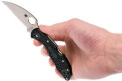 Spyderco Delica 4 Wharncliffe C11FSWCBK Serrated Pocket Knife -Chic Knife Store SPC11FSWCBK 08 spyderco spc11fswcbk 08