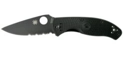 Spyderco Tenacious Lightweight Black C122PSBBK FRN Partly Serrated Pocket Knife