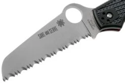 Spyderco Rescue 3 Thin Red Line C14FSBKRD3 Serrated Rescue Knife -Chic Knife Store SPC14FSBKRD3 03 spyderco
