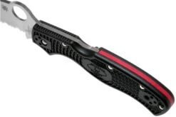 Spyderco Rescue 3 Thin Red Line C14FSBKRD3 Serrated Rescue Knife -Chic Knife Store SPC14FSBKRD3 07 spyderco
