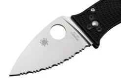 Spyderco Lil' Temperance 3 Lightweight C69SBK3 Serrated Pocket Knife, Sal Glesser Design -Chic Knife Store SPC69SBK3 03 spyderco