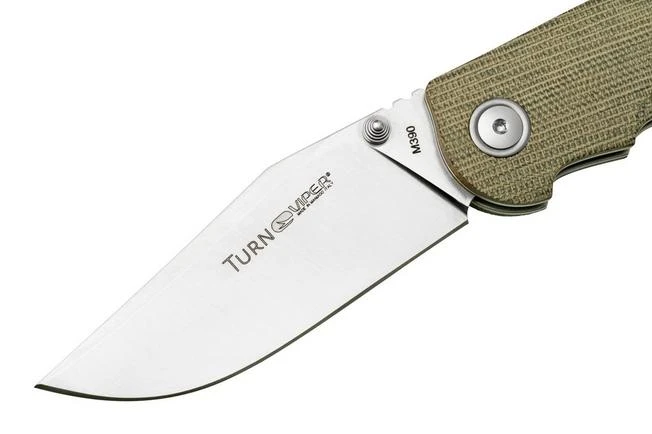 Viper Turn V5988CG Green Canvas Micarta Pocket Knife, Fabrizio Silvestrelli Design 5 Viper Turn V5988CG Green Canvas Micarta Pocket Knife, Fabrizio Silvestrelli Design - Image 3