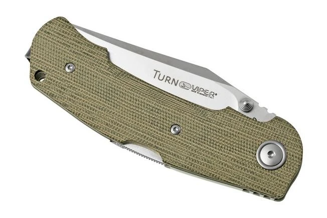 Viper Turn V5988CG Green Canvas Micarta Pocket Knife, Fabrizio Silvestrelli Design 8 Viper Turn V5988CG Green Canvas Micarta Pocket Knife, Fabrizio Silvestrelli Design - Image 6