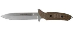 Viper Fearless VT4018CM Sleipner Stonewashed, Brown Canvas Micarta, Fixed Knife, Rumici Design