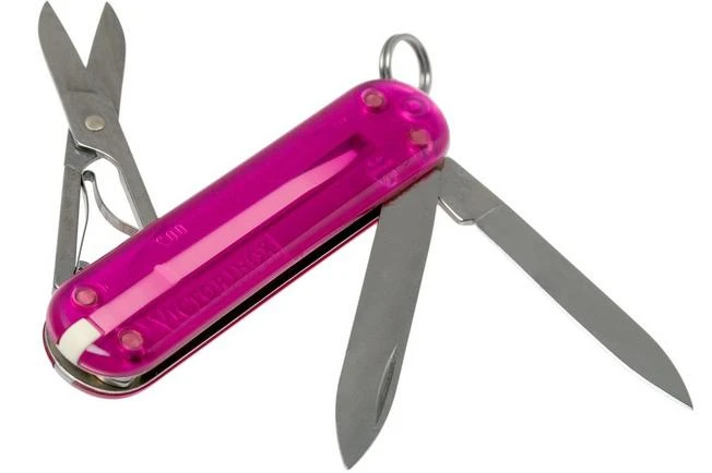 Victorinox Classic Transparant Pink 0.6203.T5 Swiss Pocket Knife 4 Victorinox Classic Transparant Pink 0.6203.T5 Swiss Pocket Knife - Image 2