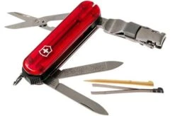 Victorinox Nail Clip 580, Swiss Pocket Knife, Transparant Red