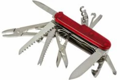 Victorinox Swisschamp (33) - Red Transparant -Chic Knife Store VT1 6795 T 05 victorinox swisschamp 33 rood transparant vt1 6795 t d5