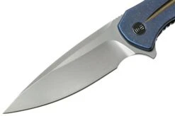 WE Knife Kitefin 2001F Blue Titanium, Bronze Line Pocket Knife -Chic Knife Store WK2001F 03 we knife