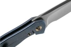 WE Knife Kitefin 2001F Blue Titanium, Bronze Line Pocket Knife -Chic Knife Store WK2001F 06 we knife