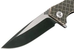 WE Knife 711D Blitz Pocket Knife, Tan-black G10 -Chic Knife Store WK711D 03 we knife wk711d 03