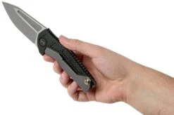 WE Knife 915A Sugga Grey Satin Pocket Knife, Mikkel Willumsen Design -Chic Knife Store WK915A 08 we knife