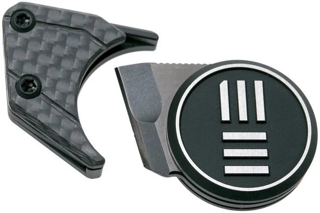 WE Knife Quark WE20021-2 Silver Neck Knife, Ostap Hel Design 3 WE Knife Quark WE20021-2 Silver Neck Knife, Ostap Hel Design