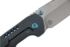 WE Knife Trogon WE22002B-1 Blue Titanium, Bead Blasted CPM 20CV Pocket Knife -Chic Knife Store WKWE22002B 1 05 weknife