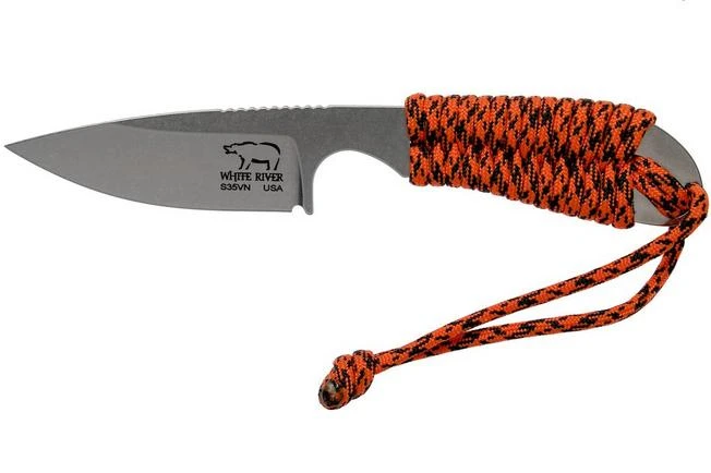 White River Knives M1 Backpacker Orange Paracord Neck Knife, Kydex Sheath 3 White River Knives M1 Backpacker Orange Paracord Neck Knife, Kydex Sheath