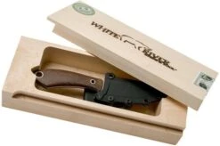 White River Knives Sendero Pack Hunting Knife Natural Burlap Micarta, Jerry Fisk Design -Chic Knife Store WRJF PAC BNA 08 white river knives